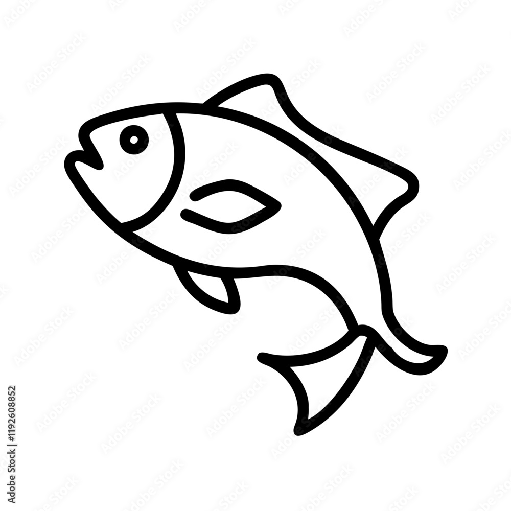 bass fish icon, bass fish line art - simple line art of bass fish, perfect for bass fish logos and icons and themed design bass fish icon, bass fish line art - simple line art of bass fish, perfect for bass fish logos and icons and themed design
