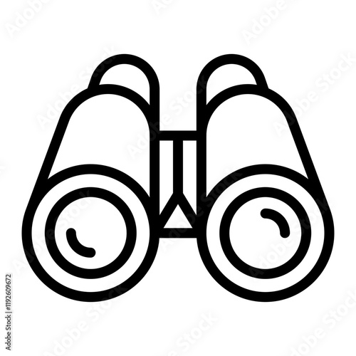 Binoculars Vector Line Icon Design