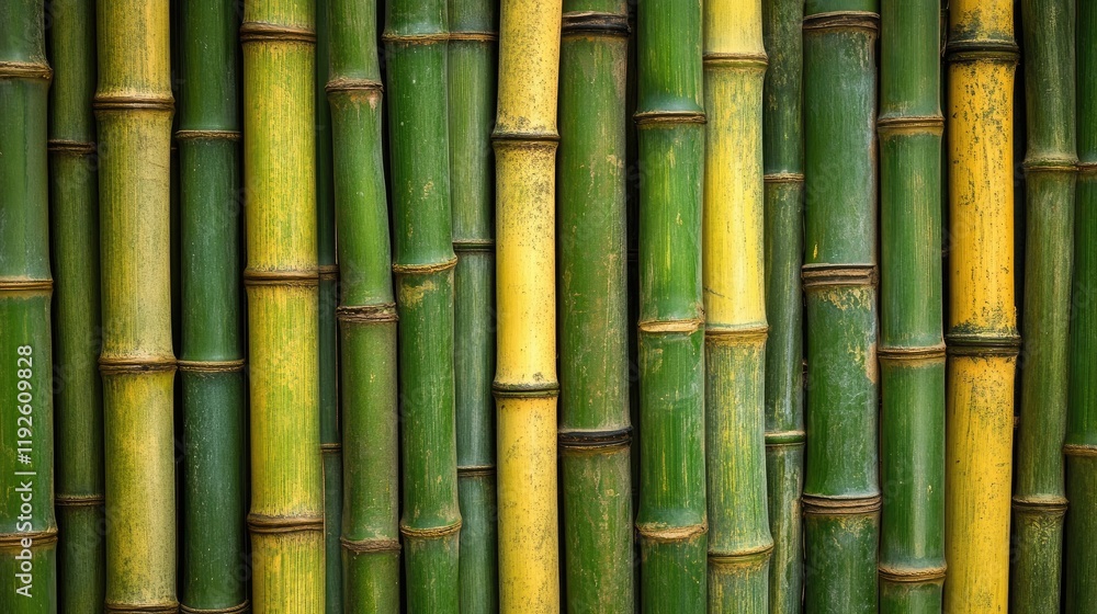 Bamboo forest texture showcasing vibrant green and yellow bamboo stalks ideal for nature and design backgrounds Bamboo forest texture showcasing vibrant green and yellow bamboo stalks ideal for nature and design backgrounds