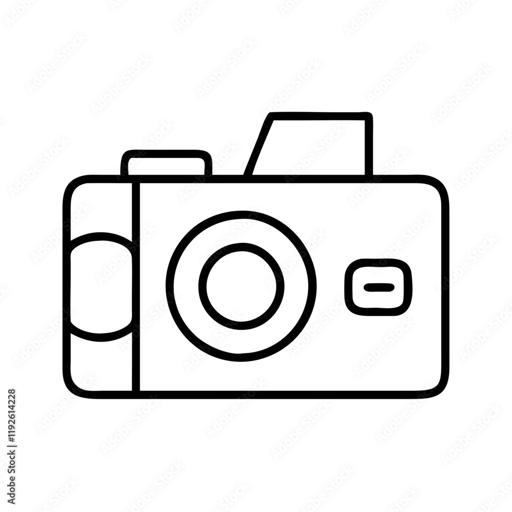 camera icon, camera line art - simple line art of camera, perfect for camera logos and icons and themed design camera icon, camera line art - simple line art of camera, perfect for camera logos and icons and themed design