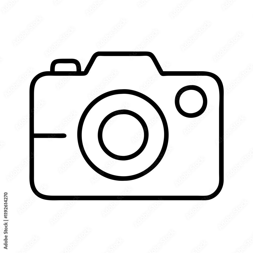 camera icon, camera line art - simple line art of camera, perfect for camera logos and icons and themed design camera icon, camera line art - simple line art of camera, perfect for camera logos and icons and themed design