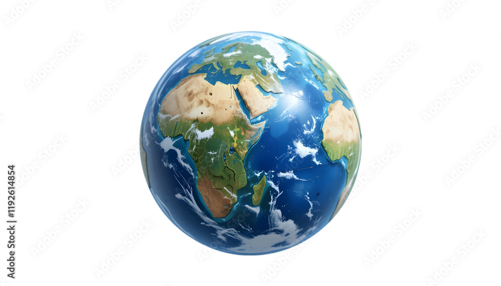 Fototapeta premium earth globe on white background