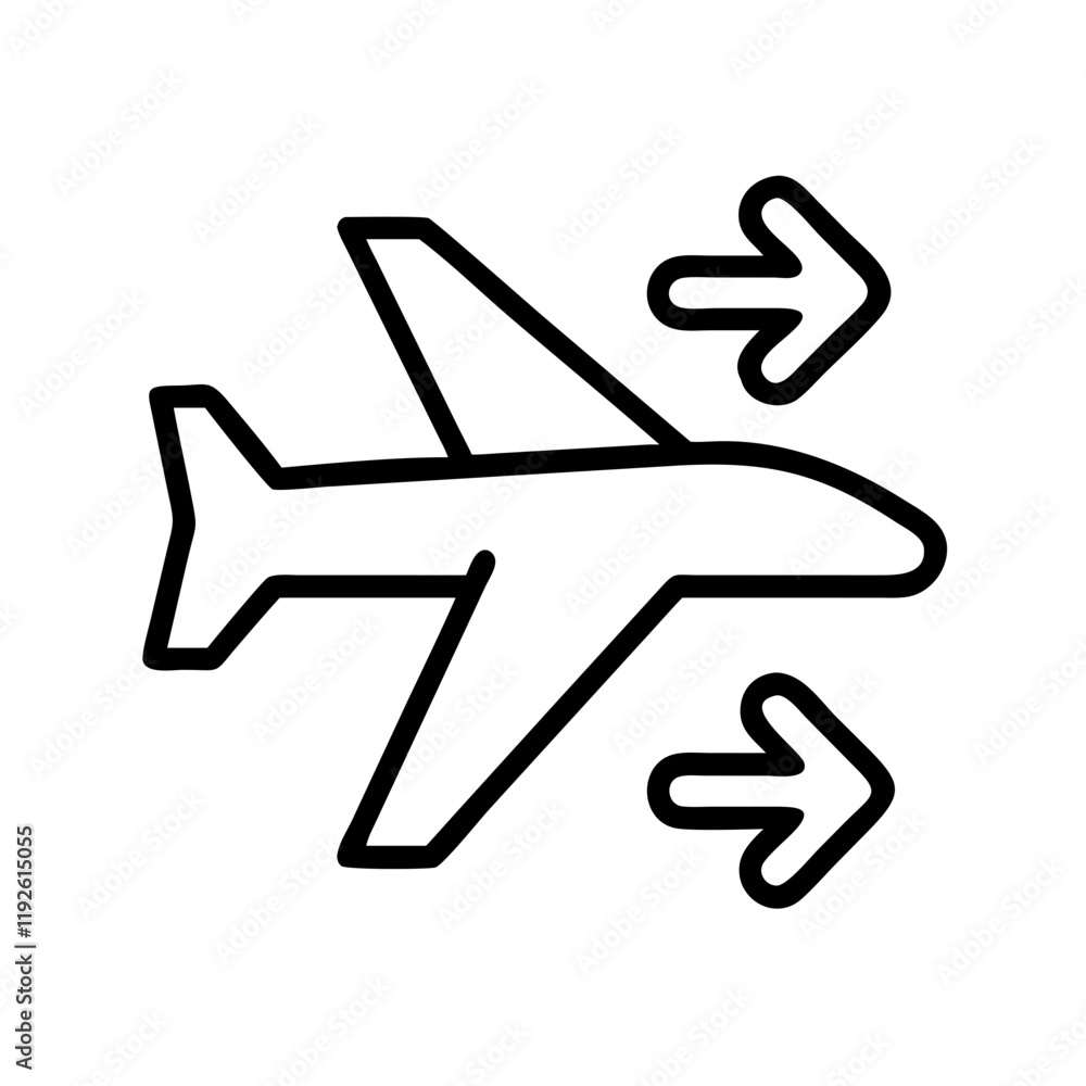 flight mode icon icon, flight mode icon line art - simple line art of flight mode icon, perfect for flight mode icon logos and icons and themed design