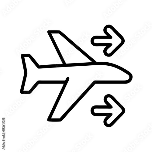flight mode icon icon, flight mode icon line art - simple line art of flight mode icon, perfect for flight mode icon logos and icons and themed design