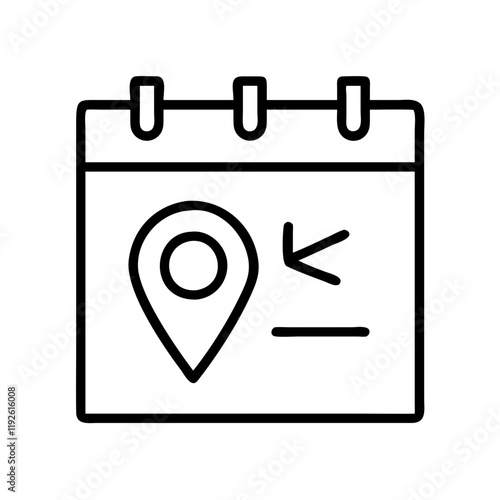 itinerary planner icon, itinerary planner line art - simple line art of itinerary planner, perfect for itinerary planner logos and icons and themed design