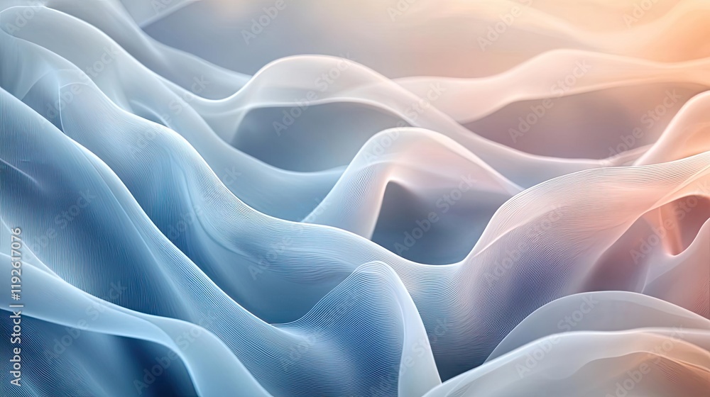 Obraz premium Cloudy abstract background concept. Abstract waves of soft colors creating a soothing and modern visual effect.