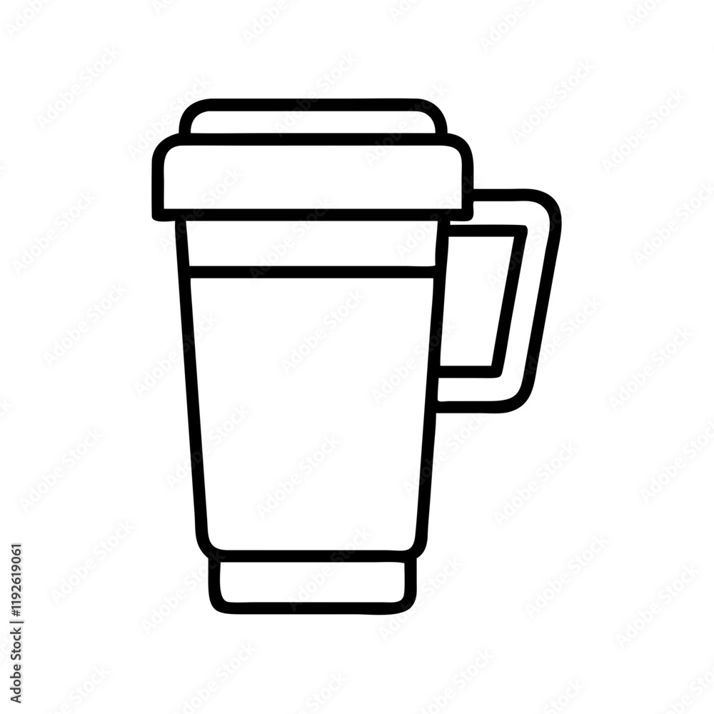 travel mug icon, travel mug line art - simple line art of travel mug, perfect for travel mug logos and icons and themed design travel mug icon, travel mug line art - simple line art of travel mug, perfect for travel mug logos and icons and themed design