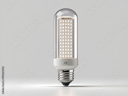 LED lamp on white background
