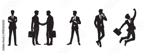 Business Man Silhouette Vector Design for Graphics
