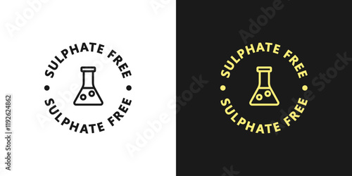 Sulphate Free vector symbol in black color