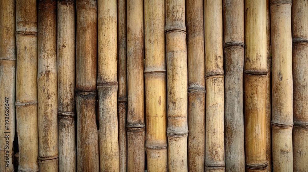 Natural bamboo wall texture creating a warm and inviting background ideal for design, decoration, and eco-friendly themes. Natural bamboo wall texture creating a warm and inviting background ideal for design, decoration, and eco-friendly themes.