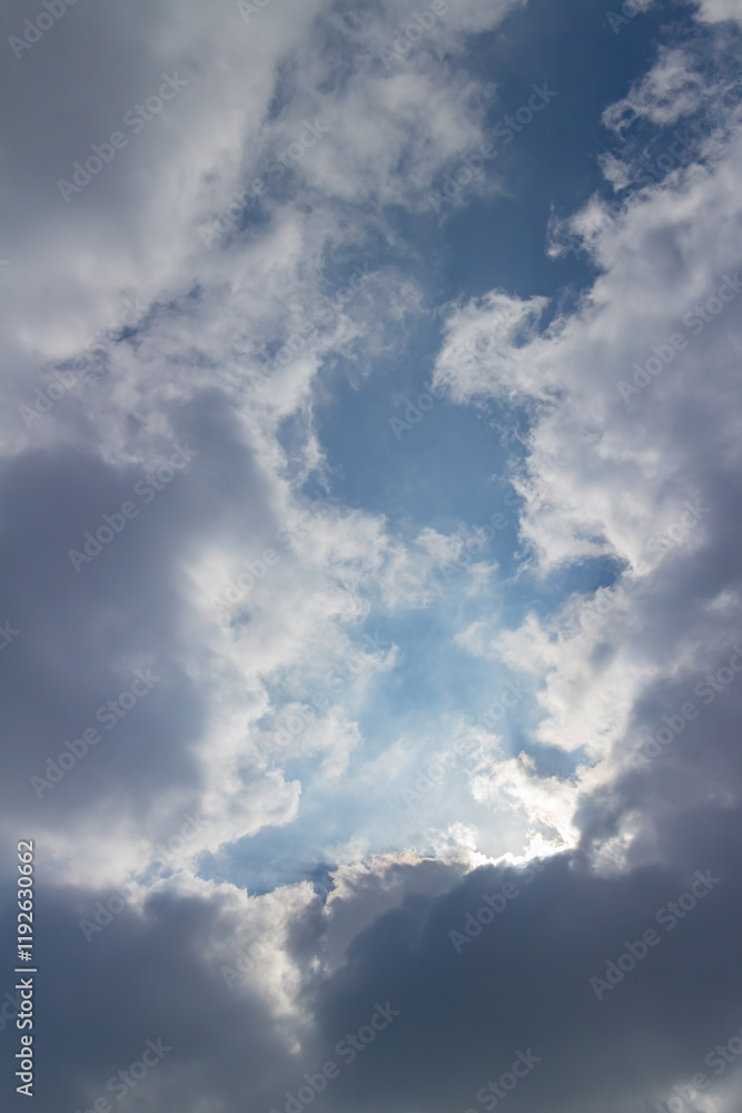 Sunny view of the beautiful sky at Taipei