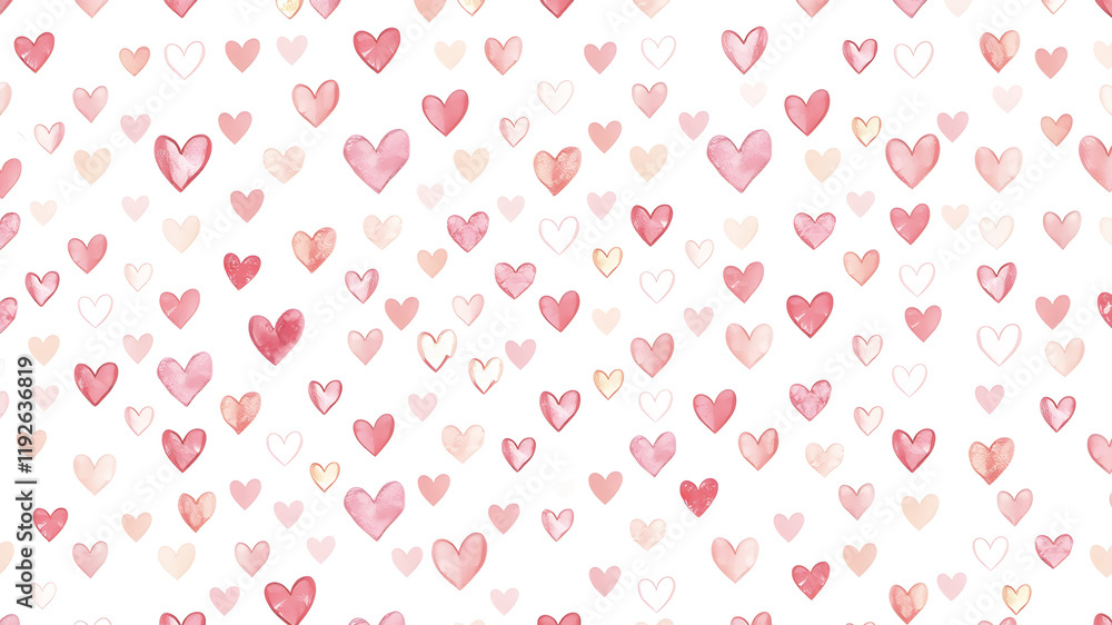 Minimalist romantic pattern. Background for Valentine's greeting card with many handdraw hearts. Minimalist romantic pattern. Background for Valentine's greeting card with many handdraw hearts.