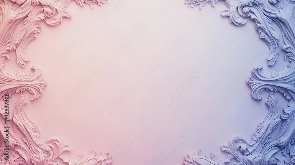 Pastel Pink and Purple Ornate Floral Frame Design Pastel Pink and Purple Ornate Floral Frame Design