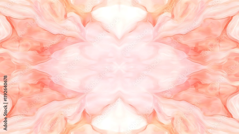 Abstract Peach and White Swirling Kaleidoscope Design Abstract Peach and White Swirling Kaleidoscope Design