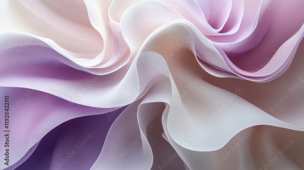 Abstract Pastel Fabric Swirls and Waves Abstract Pastel Fabric Swirls and Waves