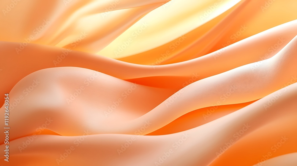 Abstract peach fabric flowing gracefully in soft light Abstract peach fabric flowing gracefully in soft light