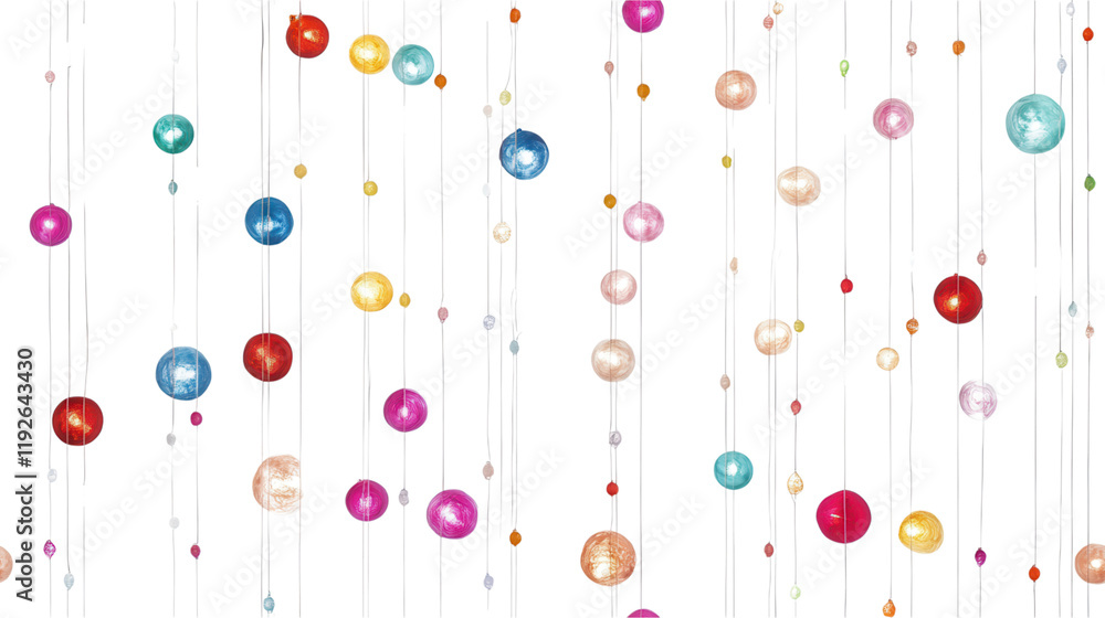 Colorful Hanging Beads Pattern Design Colorful Hanging Beads Pattern Design