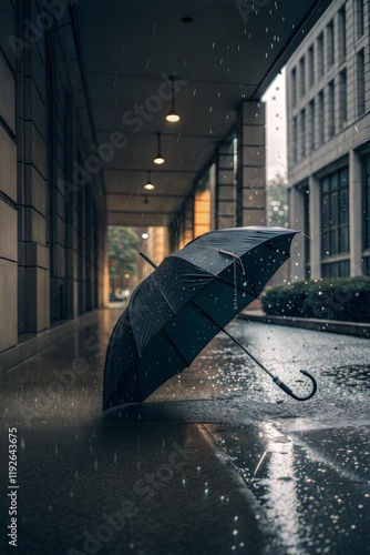 Umbrella  in the rain