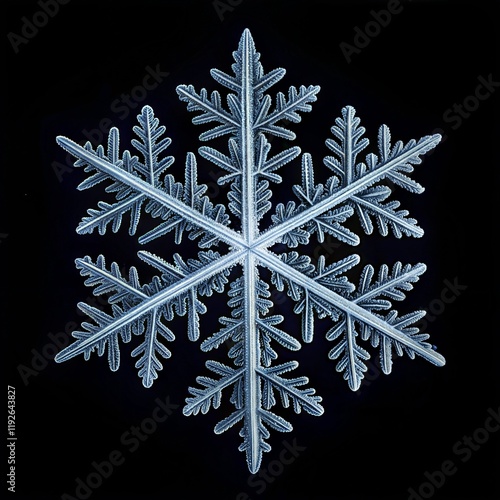 Snowflake on black