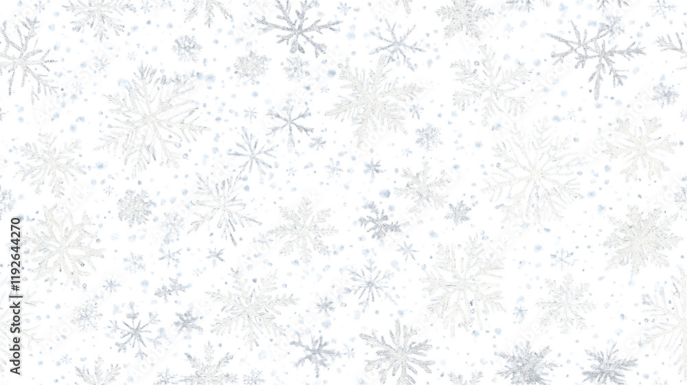 Winter Snowflake Pattern on Black Background Winter Snowflake Pattern on Black Background