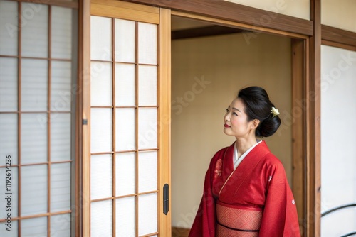 Woman in japanese kimono