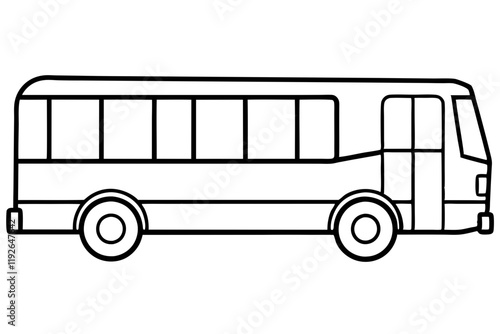 City Bus Line Drawing