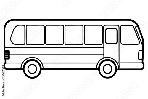 City Bus Line Drawing