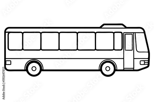 City Bus Line Drawing