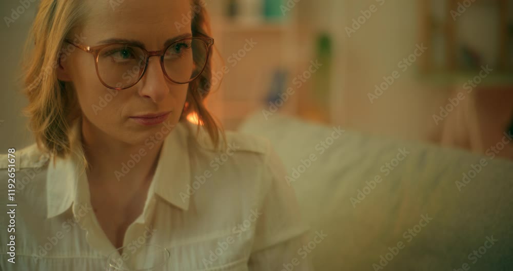 Woman With Depression During Therapy Session Woman With Depression During Therapy Session