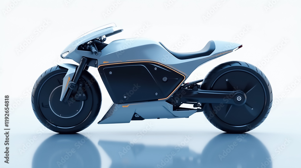A futuristic electric motorcycle is displayed with a sleek white body, smooth lines, and bold accents. Its advanced design emphasizes speed and efficiency, inviting admiration from enthusiasts. A futuristic electric motorcycle is displayed with a sleek white body, smooth lines, and bold accents. Its advanced design emphasizes speed and efficiency, inviting admiration from enthusiasts.