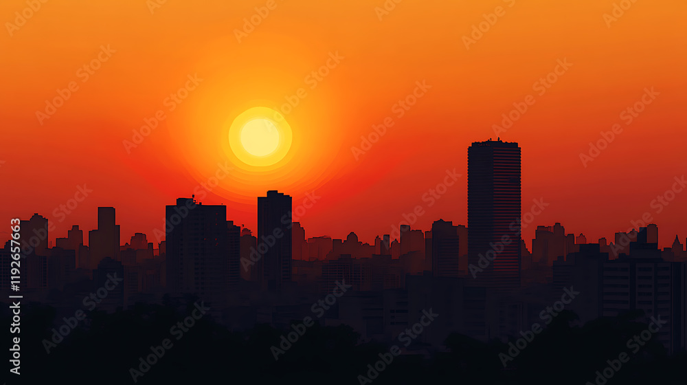Sunrise over a modern skyscraper symbolizing new business opportunities Sunrise over a modern skyscraper symbolizing new business opportunities