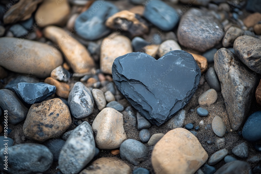 The shape of a love heart. Generative AI The shape of a love heart. Generative AI