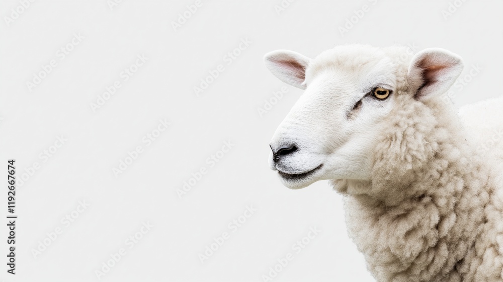 sheep close up with copy space sheep close up with copy space