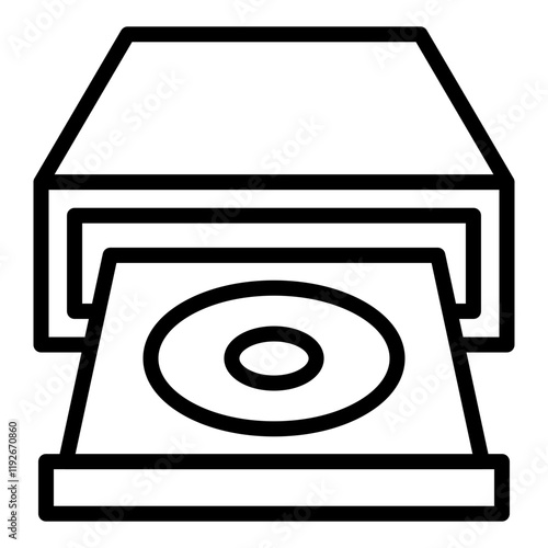 CD Rom Line Icon