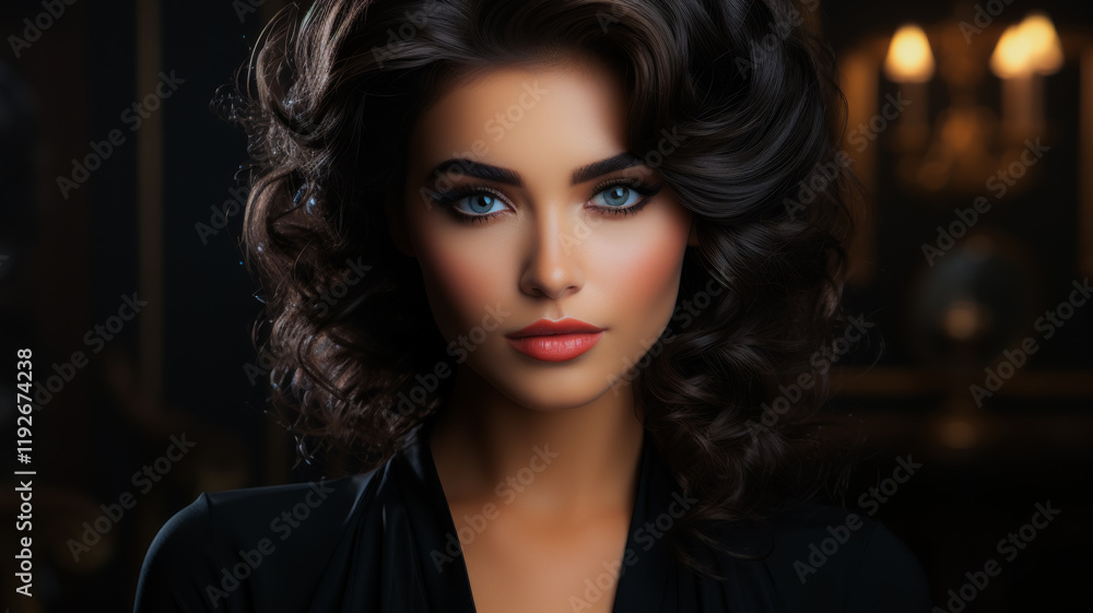 A Radiant Portrait of a Glamorous Woman A Radiant Portrait of a Glamorous Woman