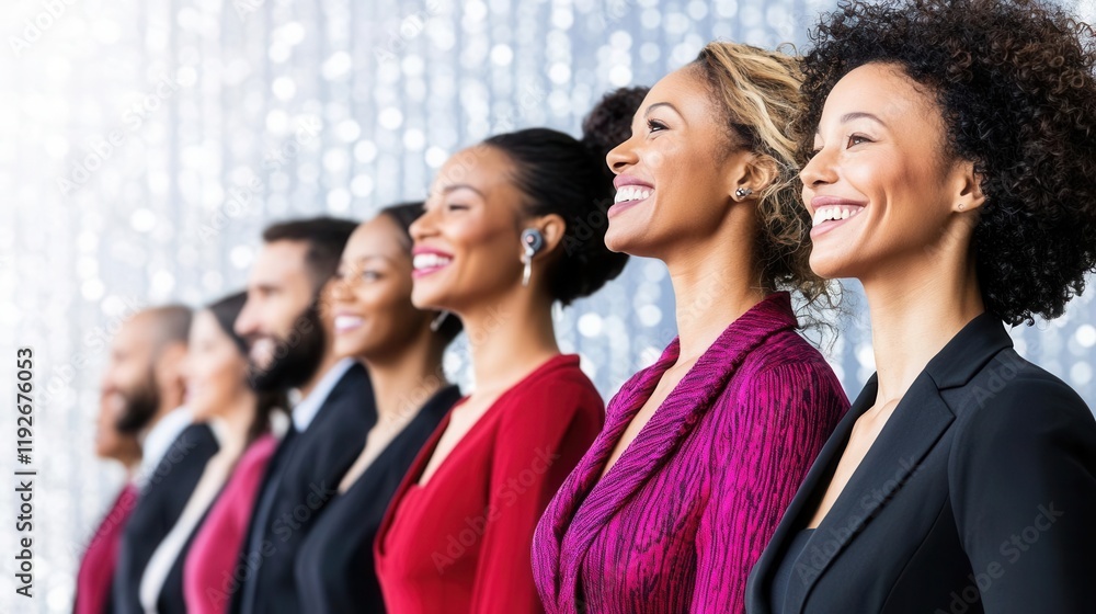 Glamorous fashion showcase featuring diverse models at red carpet event high-profile setting captivating presentation