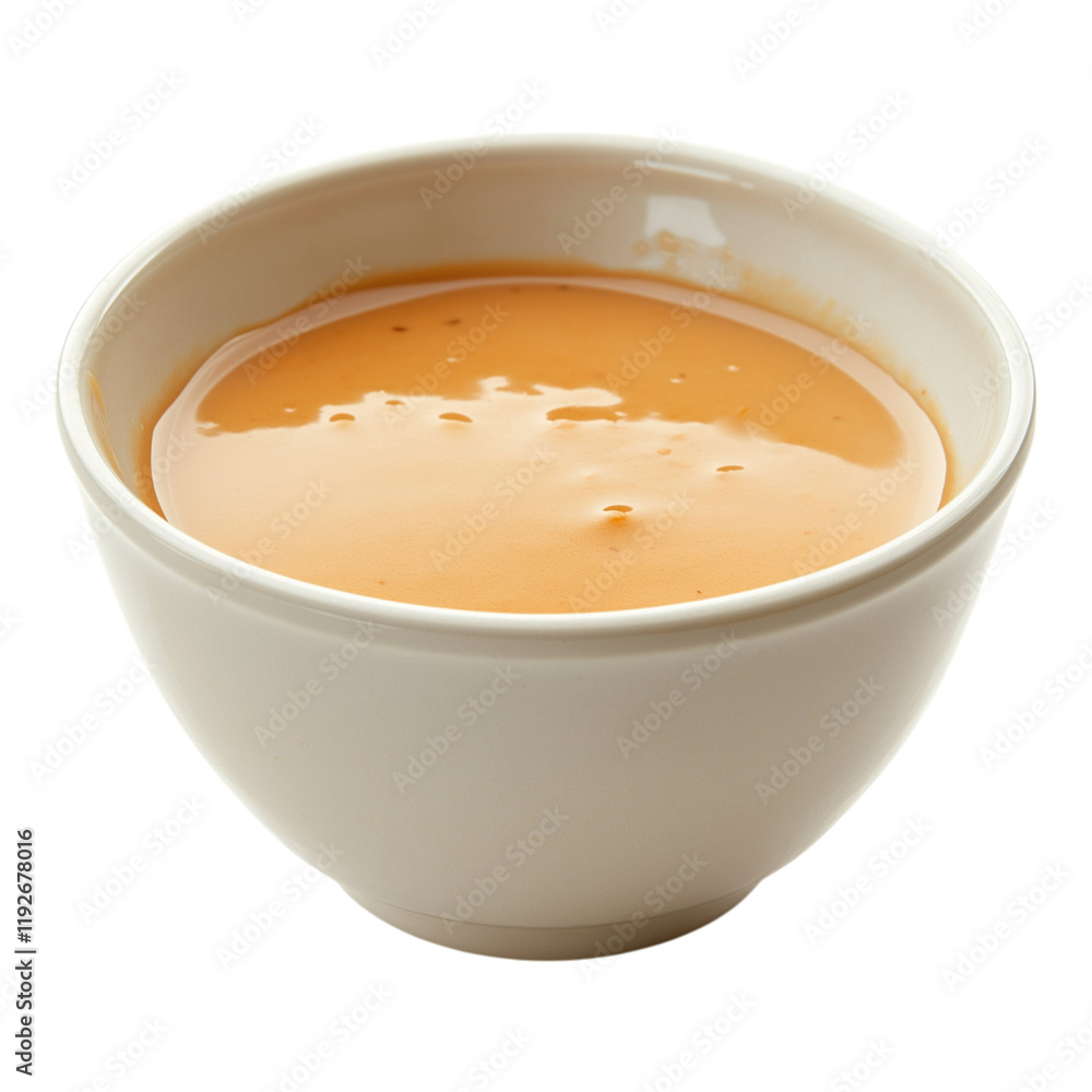 Miso dressing isolated on a white background. Miso dressing isolated on a white background.