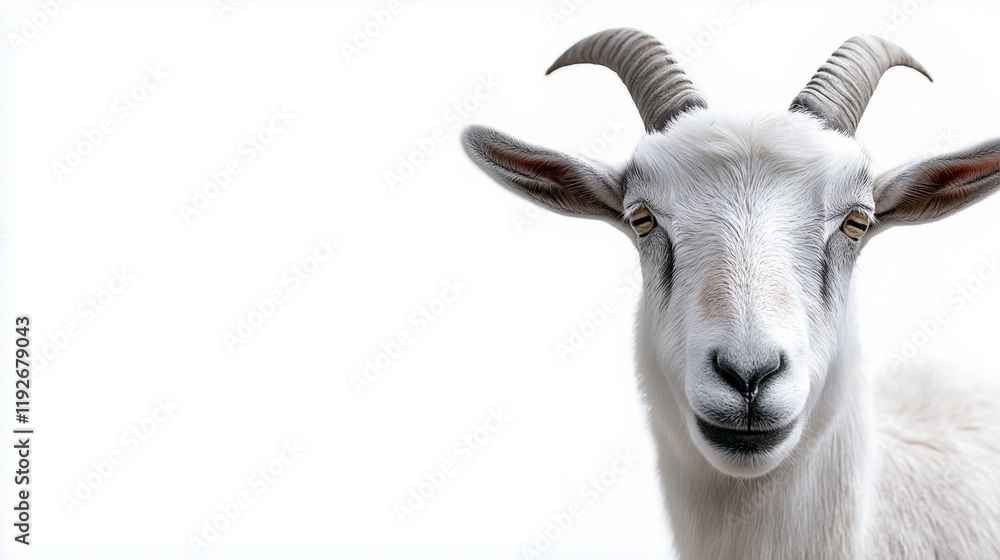 Obraz premium goat close up with copy space 