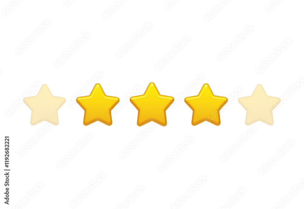 Golden Five Star Rating Icon, Isolated on White Transparent Background, PNG Element, Review Symbol, Feedback Indicator, Quality Assurance, Customer Satisfaction Golden Five Star Rating Icon, Isolated on White Transparent Background, PNG Element, Review Symbol, Feedback Indicator, Quality Assurance, Customer Satisfaction