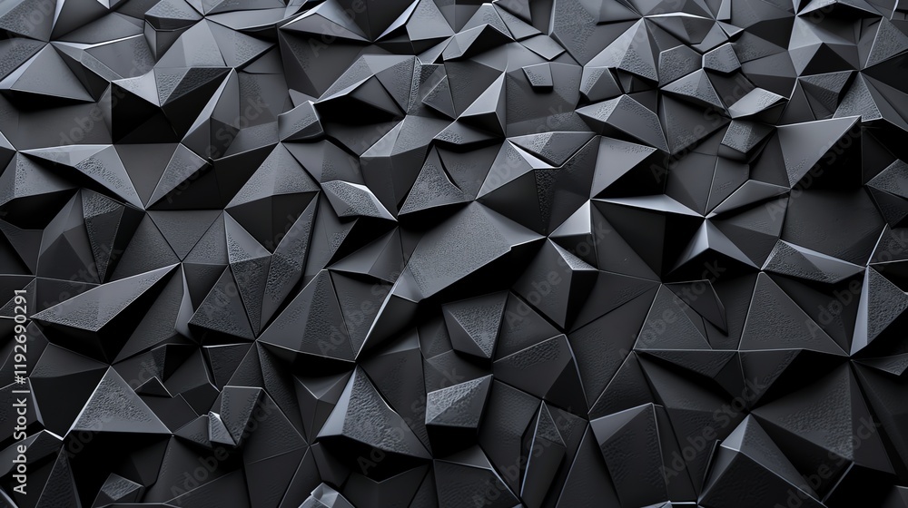Fototapeta premium A 3D render of geometric shapes forming a symmetrical design.