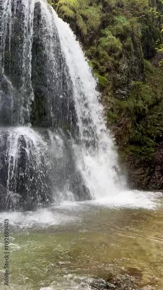 Josefsthaler waterfall in the forest, Germany Josefsthaler waterfall in the forest, Germany
