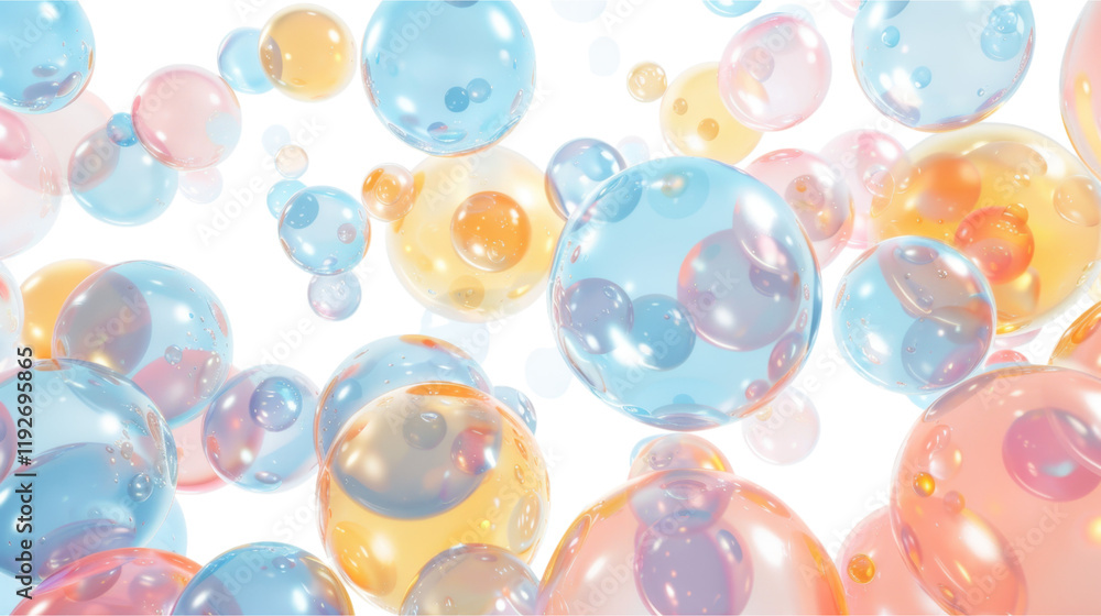 A Colorful Abstract Design with Floating Bubbles A Colorful Abstract Design with Floating Bubbles