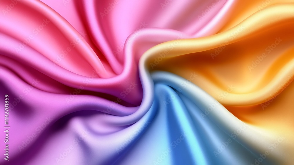 Obraz premium Abstract Pastel Silk Swirl: A Symphony of Colors