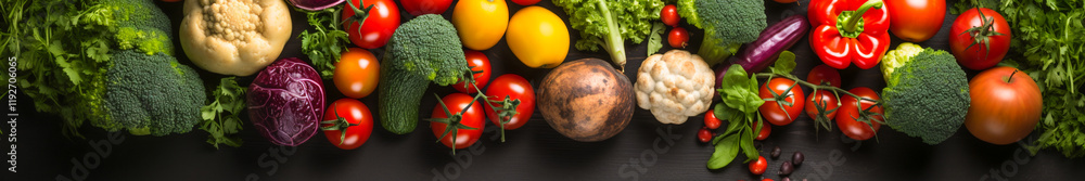 Top View of Colorful Vegan Delights