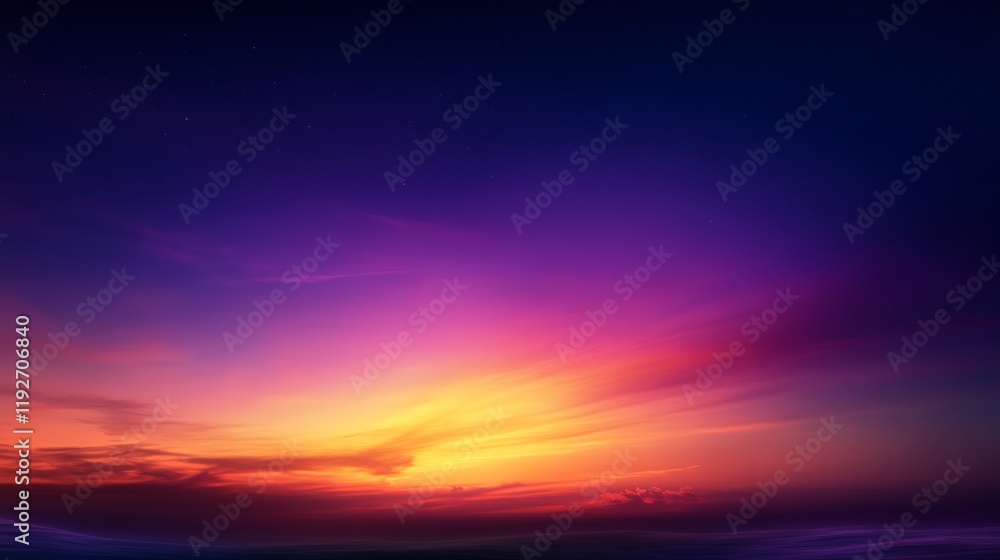 Obraz premium Vibrant Sunset Hues: A Celestial Canvas