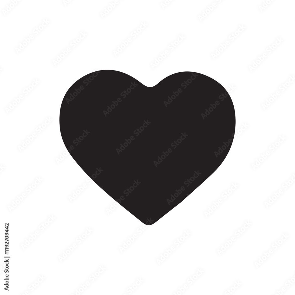 heart icon isolated on a white background heart icon isolated on a white background
