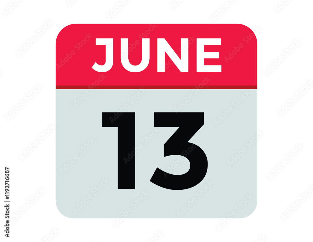 June 13 - Calendar Icon
June 13 - Calendar Icon