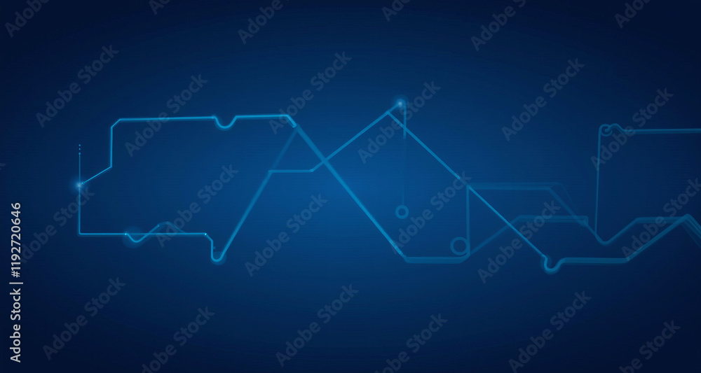 Minimalistic Blue Technology Background with Geometric Lines and Digital Circuit Design
Minimalistic Blue Technology Background with Geometric Lines and Digital Circuit Design