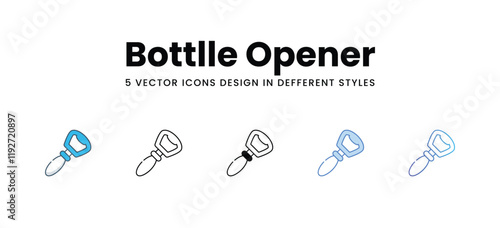 Bottlle Opener icons in different style vector stock illustration